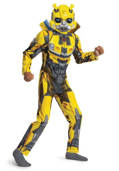 Kids' Transformers T7 Bumblebee Muscle Chest Halloween Costume Jumpsuit with Mask Medium 7-8