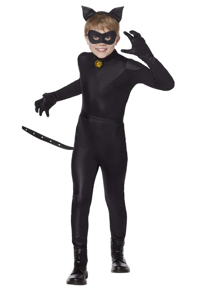 Kid's Cat Noir Costume from Miraculous Ladybug Nickelodeon Costumes Child Medium