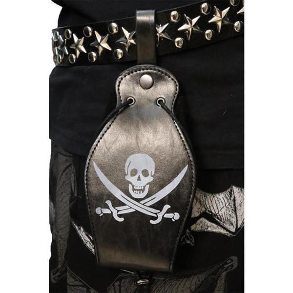 Leatherlike Pirate Satchel Inlaid Detailing Party Bag Coin Purse 7 inch x 4 inch