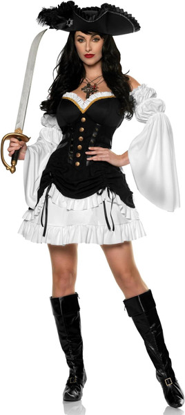 UNDERWRAPS Sexy Womens Pirate Costume - Buccaneer Dress Pirate Halloween Costumes Women (Womens Small (4-6))