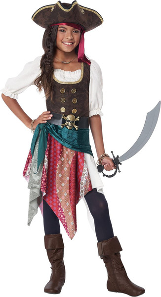 California Costumes, Boho Pirate, Child Extra Large