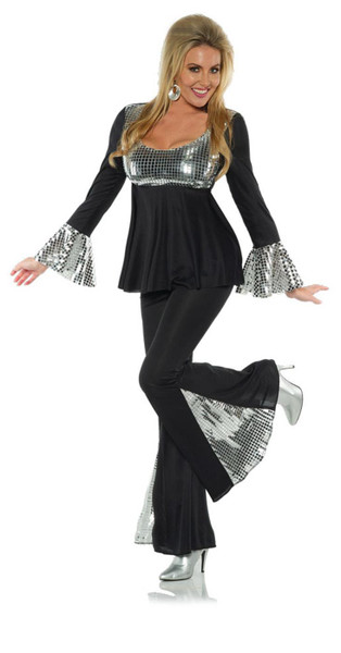 Underwraps Disco 70s Dancing Diva Women's Halloween Fancy-Dress Costume Medium