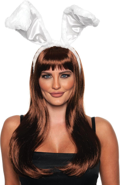 Deluxe Bunny Ears - White/White - Bunny Ears & Tail Set