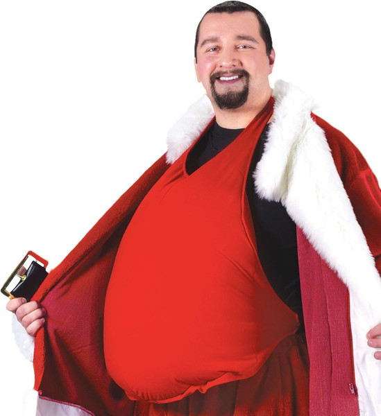 Santa Belly Christmas Xmas Holiday Outfit Mens Costume Accessory