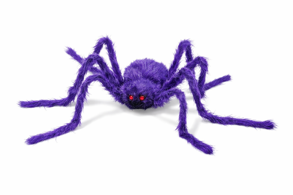 Purple  50" Posable Hairy Spider