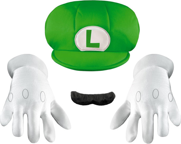 Disguise Nintendo Super Mario Brothers Luigi Child Accessory Kit, One Size Child