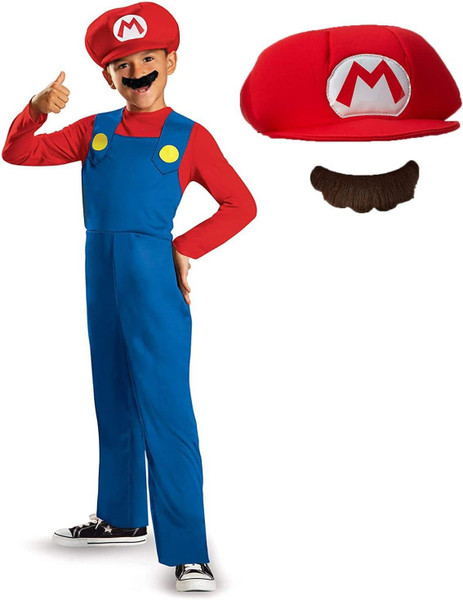 Nintendo Super Mario Costume, Officially Licensed Super Mario Brothers Boys Costume Small 4-6