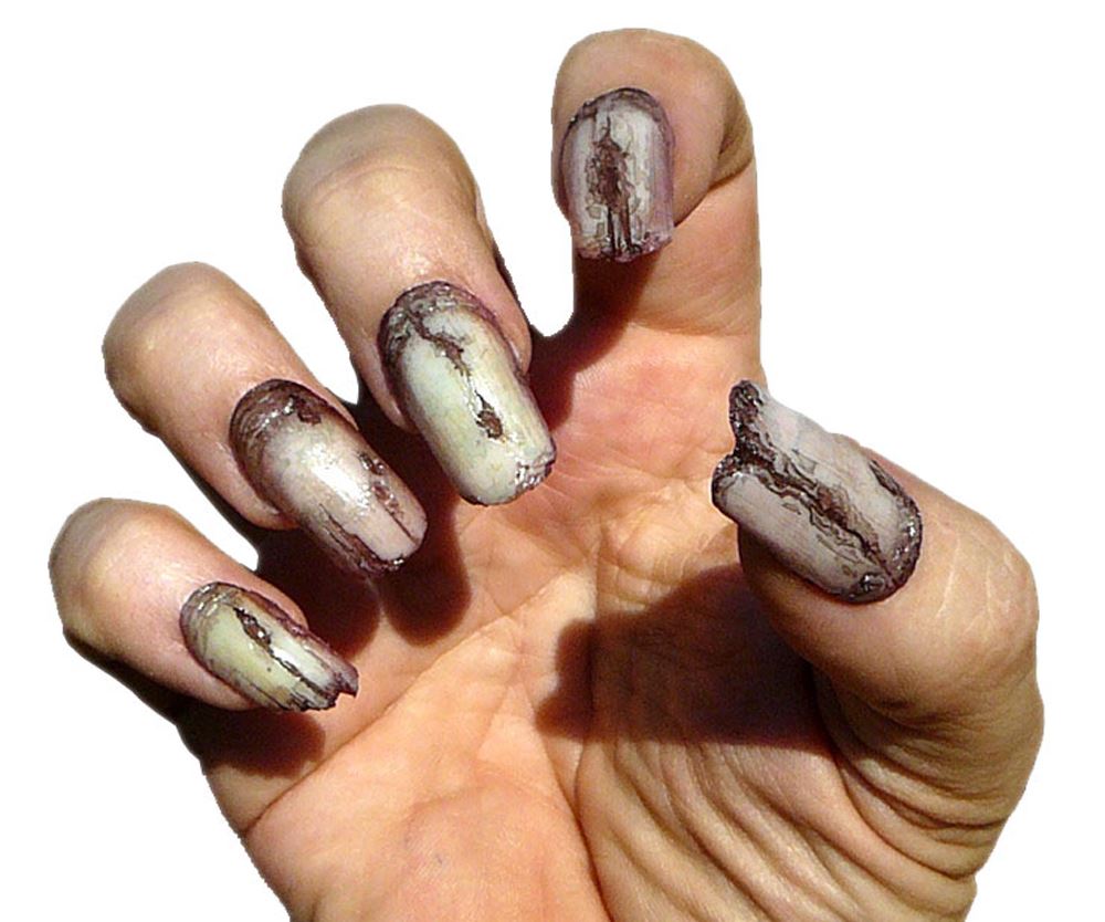 SECRET LIVES designer re-useable artifical extension beautiful fake nails  convinent than manicure Matte forest brown combo with black and white  design with glue sheet convinent than manicure - Price in India, Buy