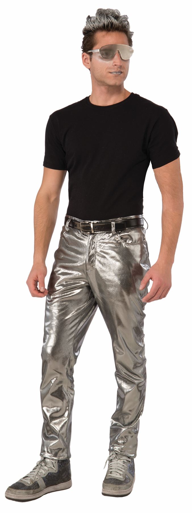 Todd & Margo Shiny Silver Workout Top and Pants