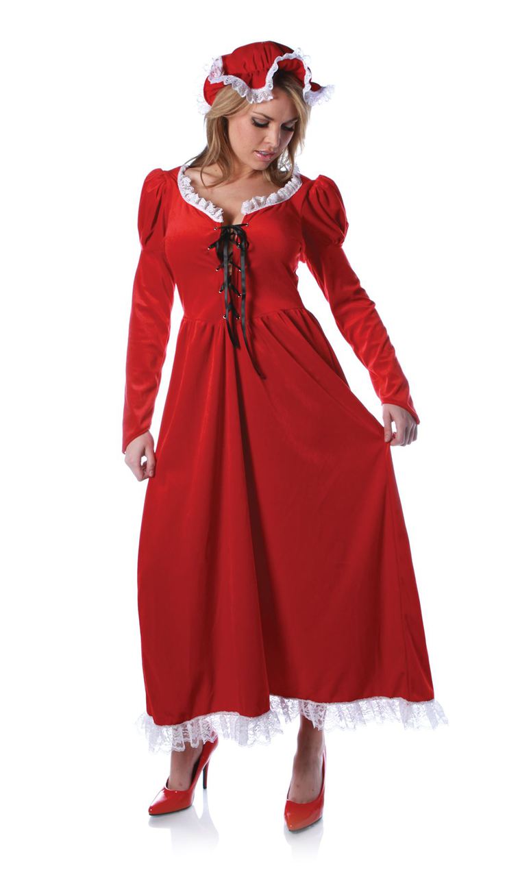 MRS. CLAUS nightgown dress adult womens Santa mrs miss Christmas holiday costume - CostumeVille MRS. CLAUS nightgown dress adult womens Santa mrs miss Christmas holiday costume - CostumeVille