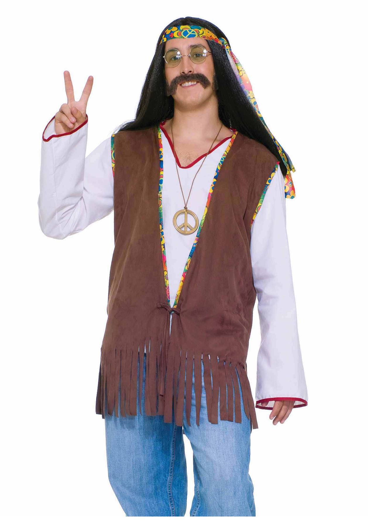 HIPPIE VEST sonny and cher fringe adult 
