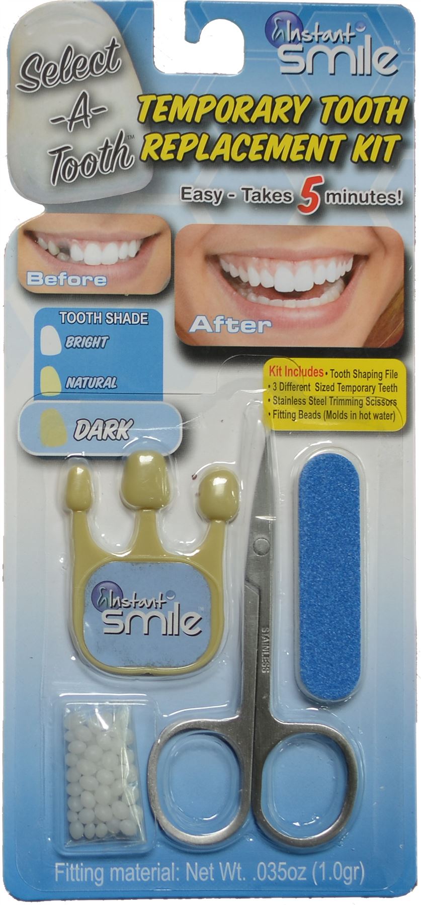 Instant Smile Select A Tooth Temporary Tooth Replacement Kit- Dark, 1 -  Harris Teeter