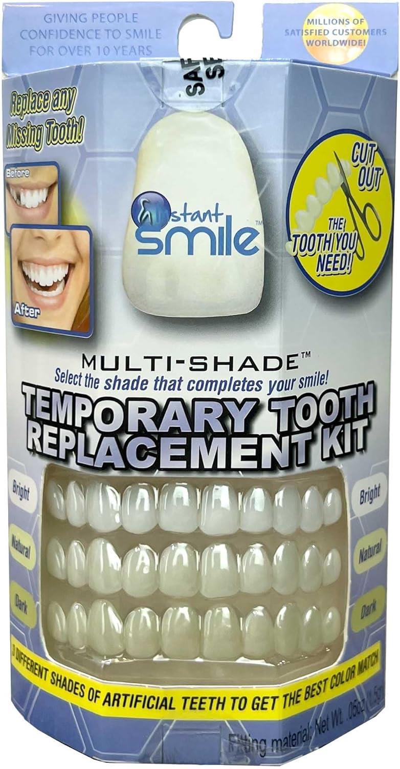 Instant Smile 30 Assorted Temporary Tooth Kit Deluxe 3 Shades
