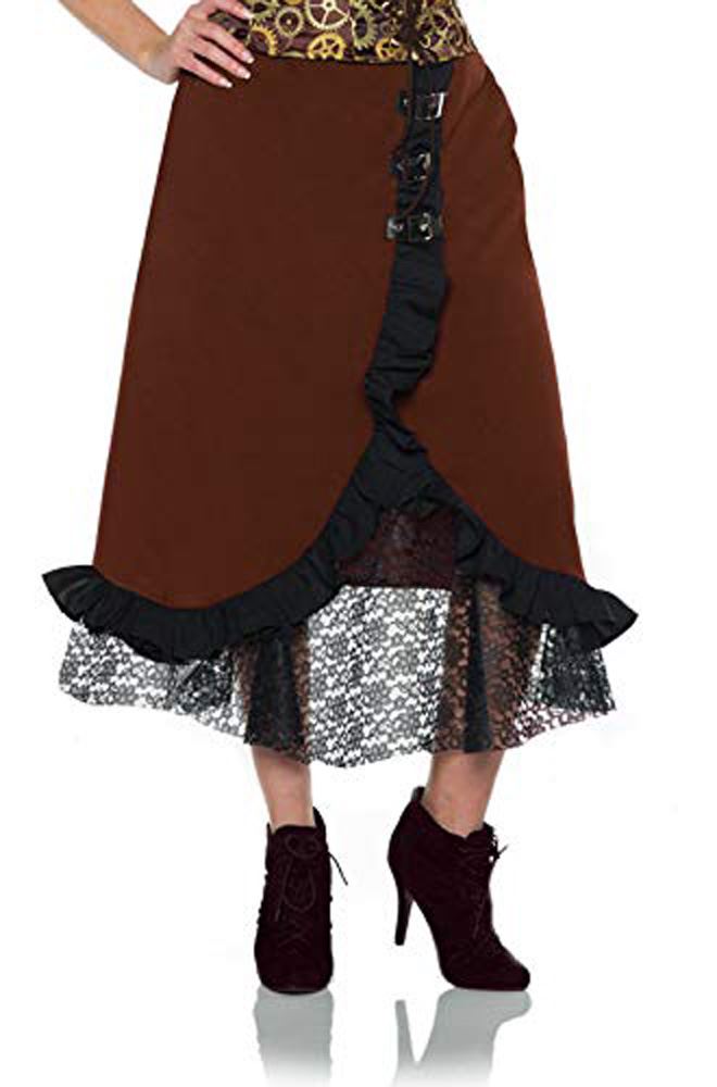 Underwraps Women's Steampunk Costume Lace Skirt-Brown S, Size: Small Underwraps Women's Steampunk Costume Lace Skirt-Brown S, Size: Small