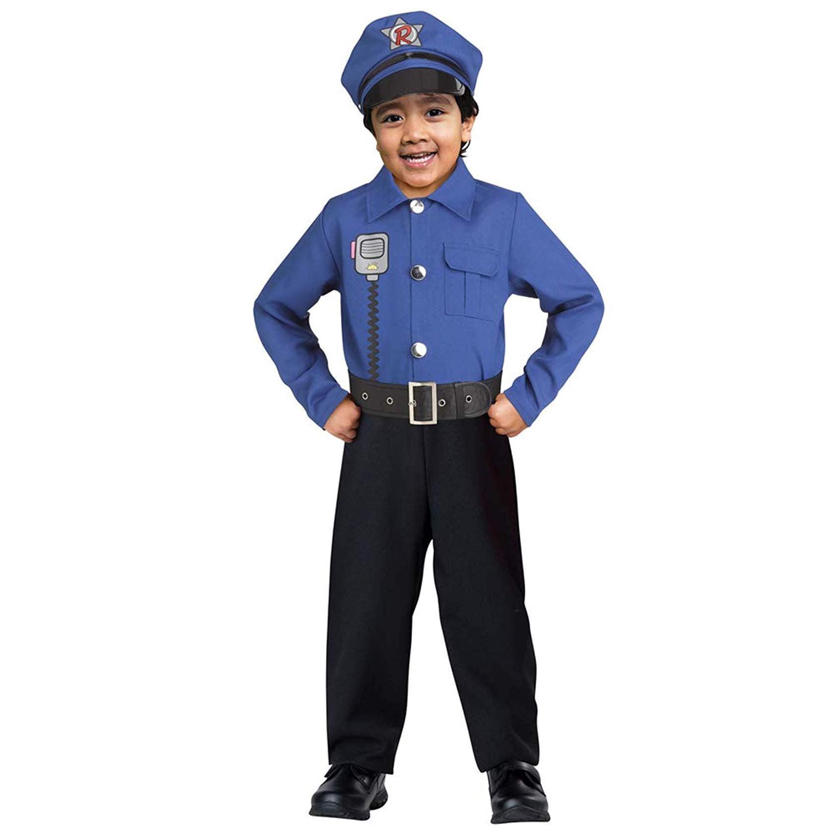 Kids Ryan's World Sound FX Police Officer Costume - CostumeVille
