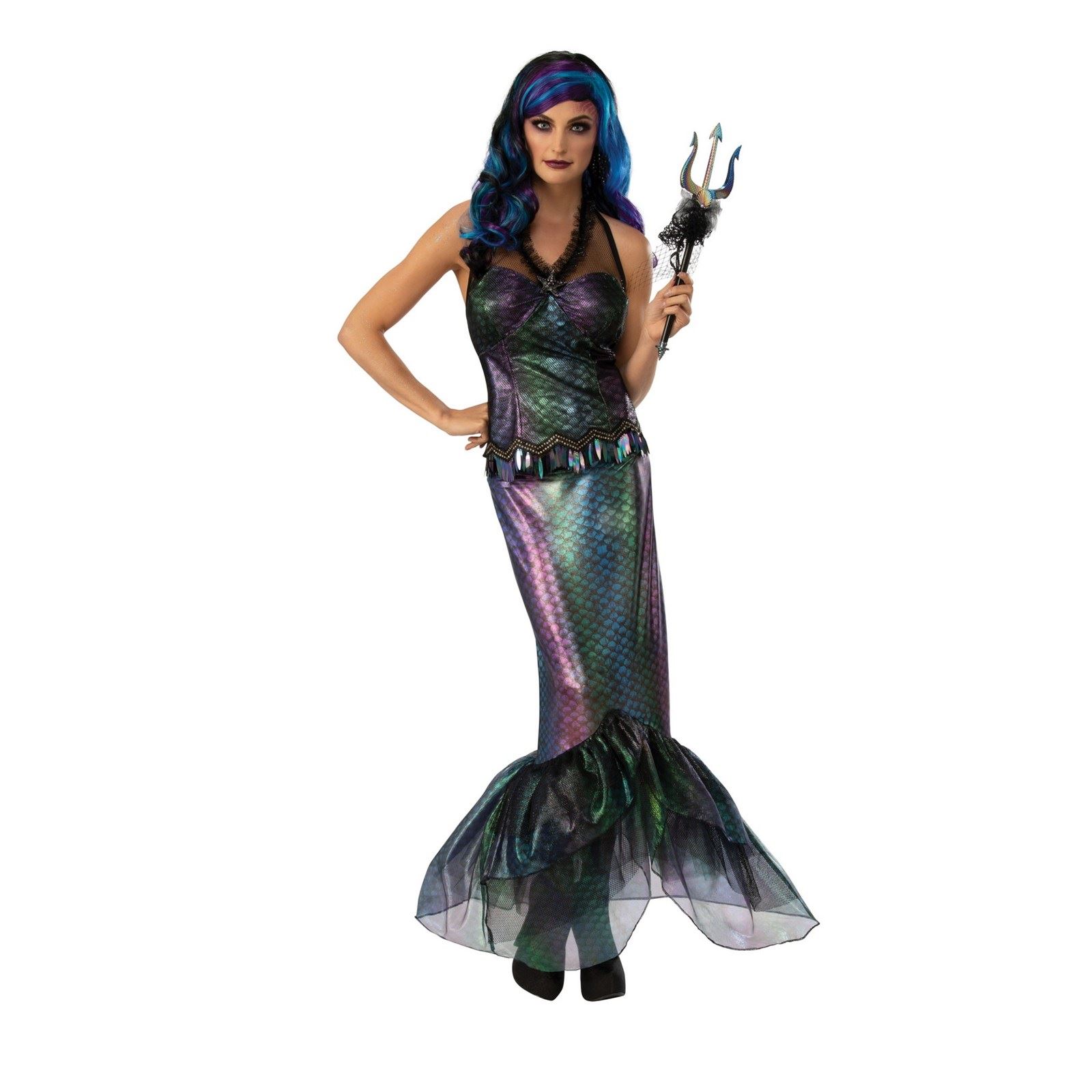 chinese dress ladies Princess Ariel Blue Dress Cosplay Costume Adults Plus Size – Cosplayrr