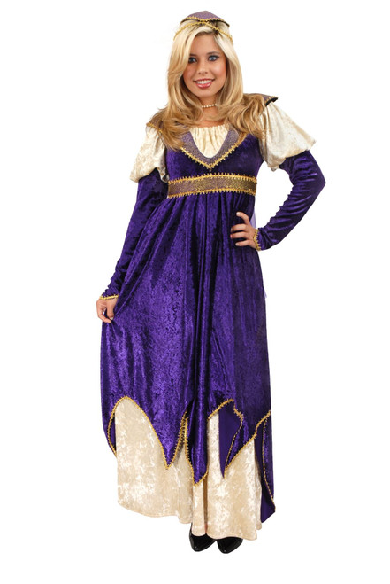 MAIDEN OF VERONA juliet renaissance purple gown halloween costume adult ...