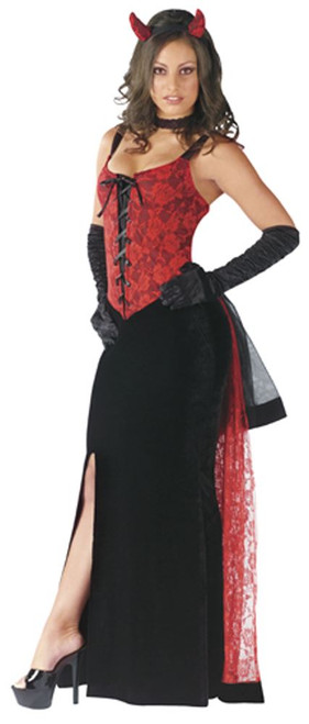 Devilish Woman Adult Corset Dress Costume - CostumeVille Devilish Woman Adult Corset Dress Costume - CostumeVille