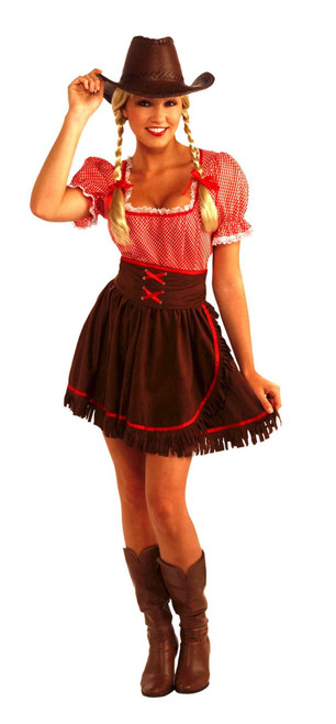 Cowgirl Cutie Sexy Wild West Womens Country Western Halloween Costume 