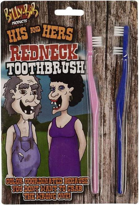 Redneck Teeth Billy Bob Red Neck His and Hers Toothbrush Joke Funny Novelty Dentist ...