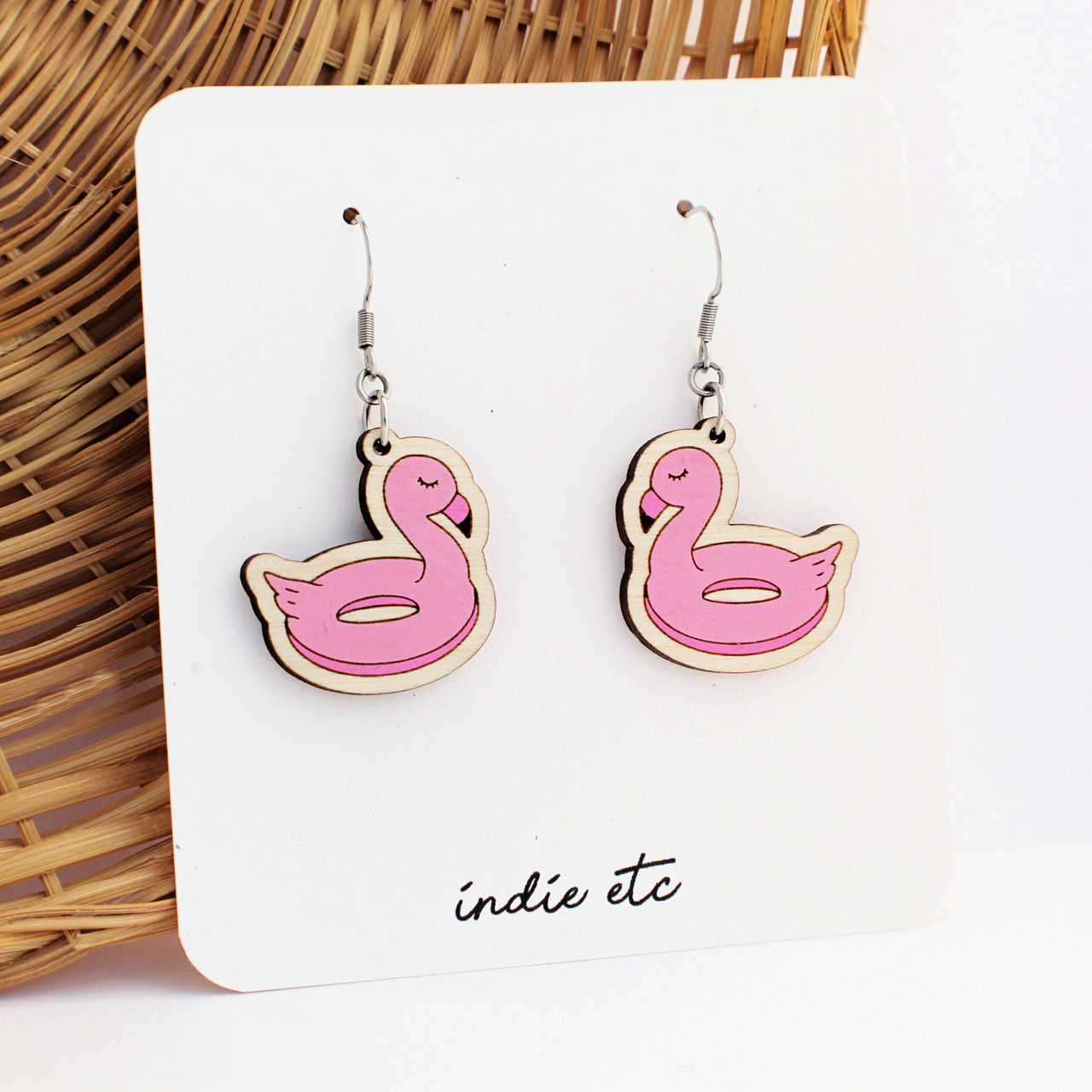 Rubber Duck Wooden Earrings