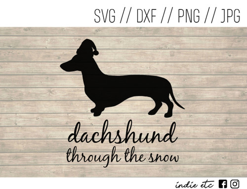 dachshund snow digital art