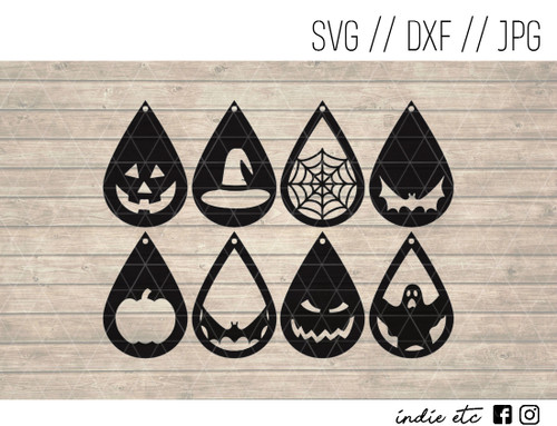 Download Teardrop Style Earrings Digital Art File (svg, jpeg, dxf)