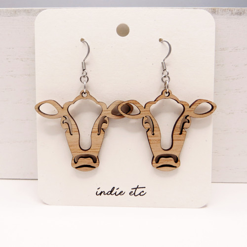 cow head earrings