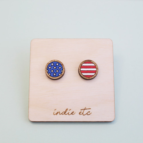 american flag earrings