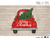 merry christmas red truck green tree digital art