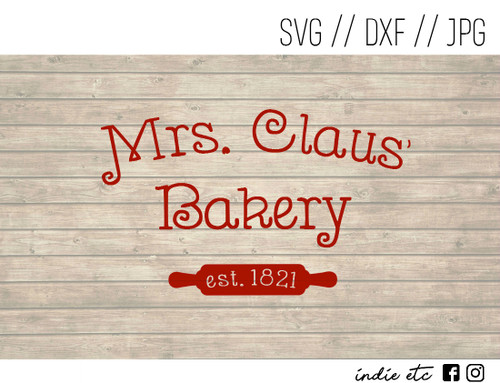Download Mrs. Claus Bakery Digital Art File (svg, dxf, png, jpeg)
