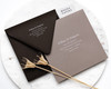 square mocha envelopes, taupe envelopes