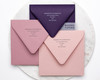square dusty rose envelopes