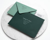 printed emerald envelopes