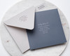 square Airforce blue envelopes