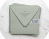 square sage green envelopes