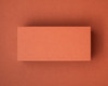 Blank Burnt Orange flat place card made from matte 270gsm or 350gsm cardstock, ideal for custom white or black ink name printing for weddings or autumn events.
