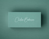 This jade green place card features crisp white ink printing, in a flowing script. The fresh green shade paired with white lettering creates a contemporary, vibrant feel for modern weddings, spring events, or summer dinners.