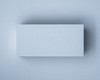 A blank Powder Blue flat place card on a matching blue background, showing the soft pastel tone and clean-cut edge.