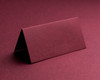 Blank folded burgundy place card made from luxury card stock, ready for personalisation