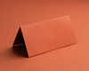 Blank burnt orange folded place card in premium card, ideal for weddings and events