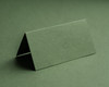 Blank olive green folded place card in premium 270gsm or 350gsm cardstock.