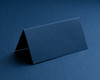 Blank navy folded place card, 270gsm or 350gsm card, supplied scored and flat for easy folding.