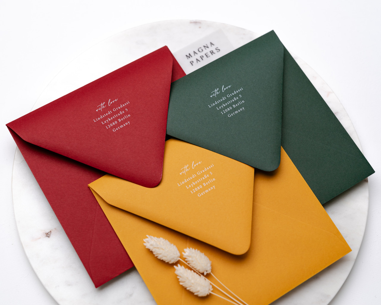 coloured wedding envelopes