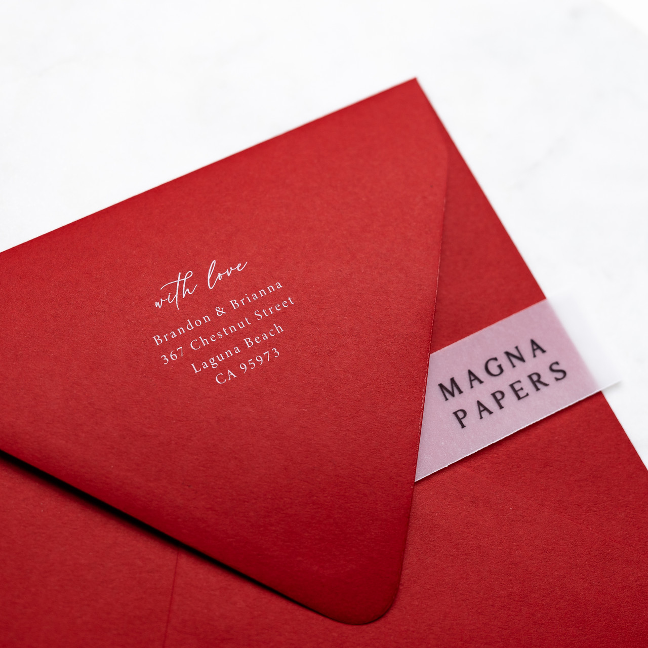 printed envelopes, envelope addressing, white ink printing