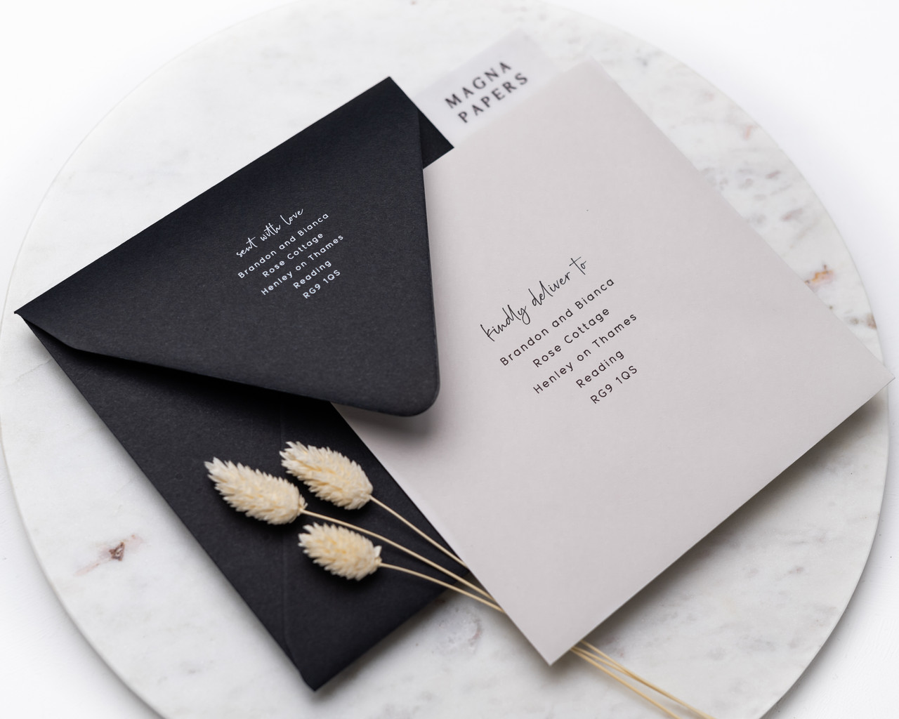 Almond wedding envelopes
