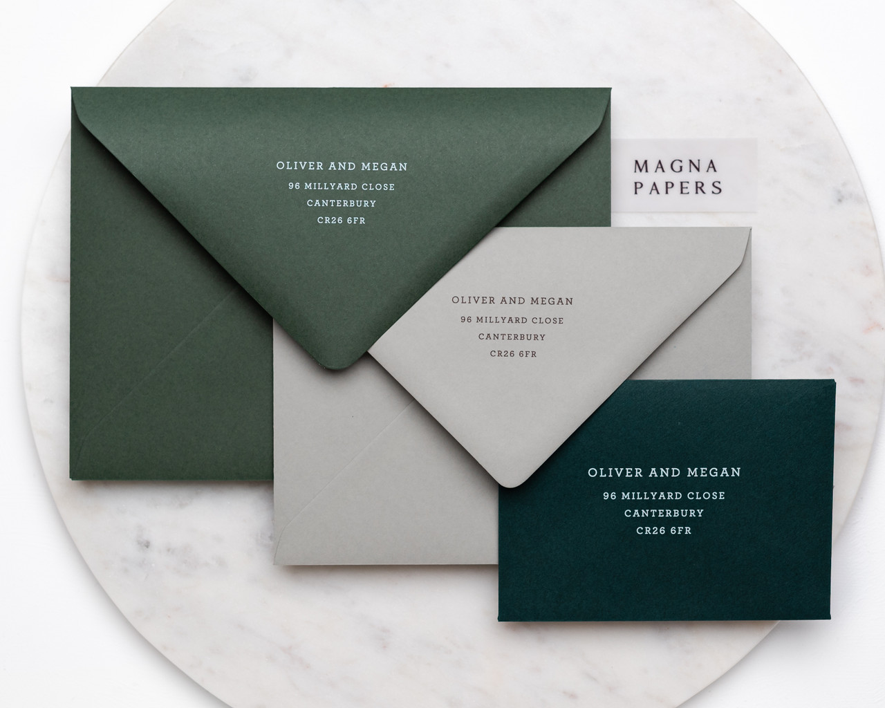khaki wedding invites