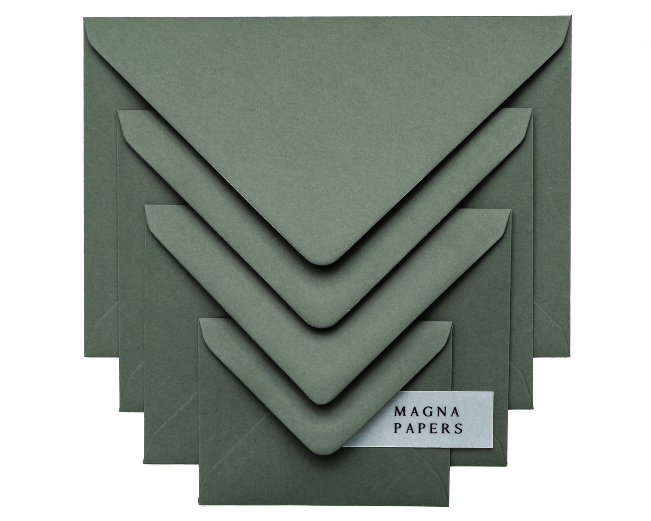 khaki envelopes, green envelopes