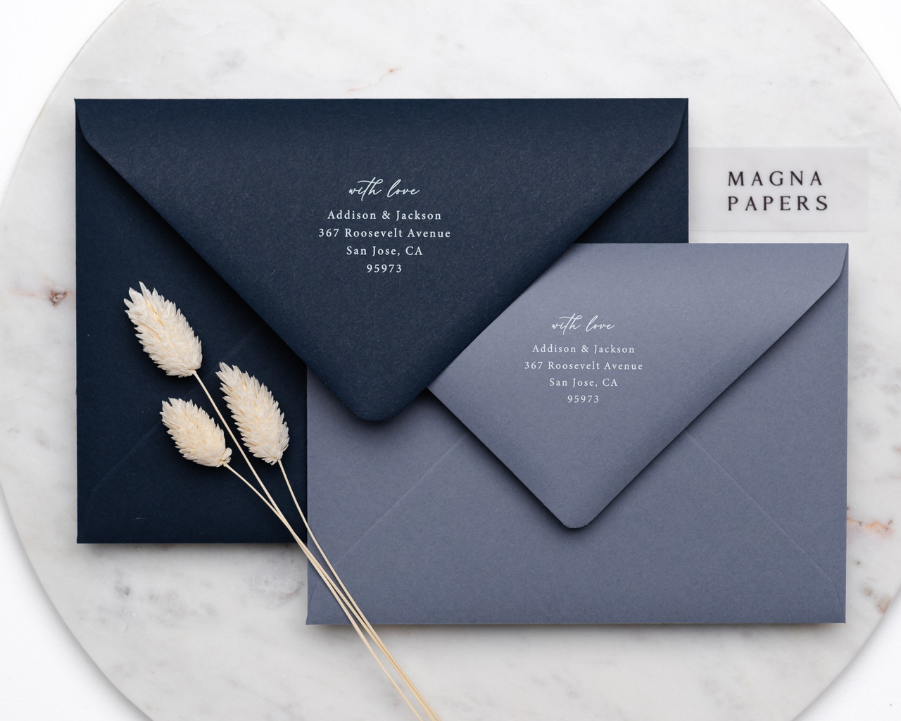 blue Wedding envelopes