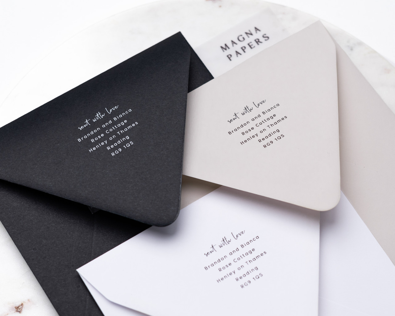 ivory printed envelopes